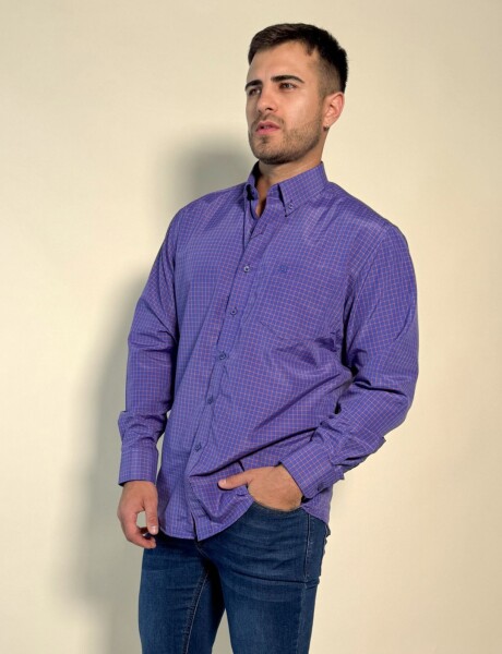 Camisa a cuadros Ares Azul