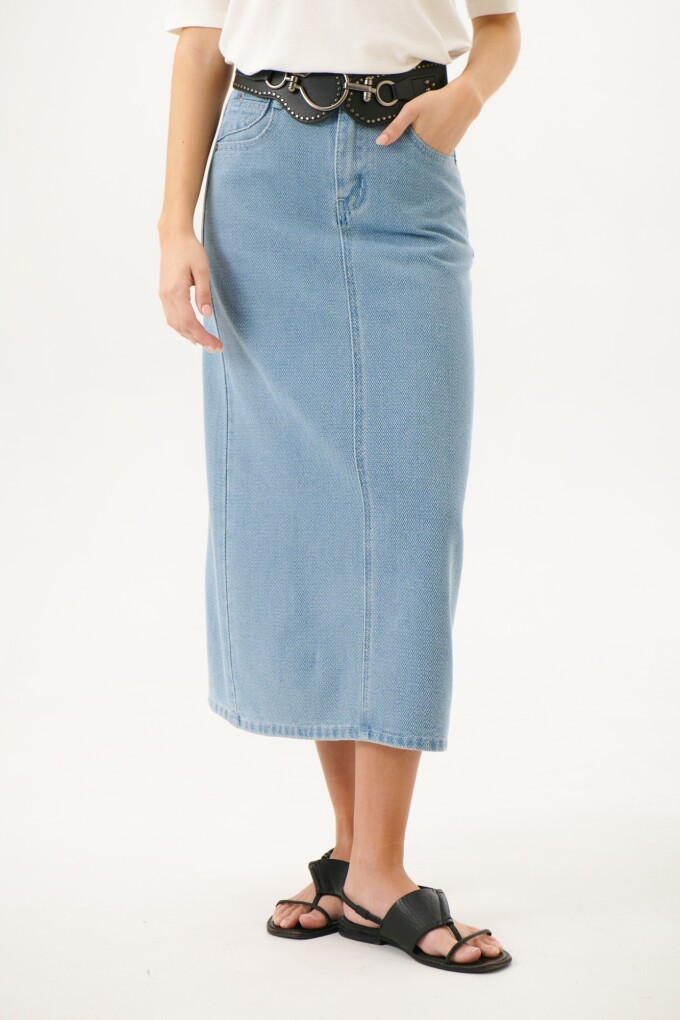 FALDA FIT JEAN AZUL