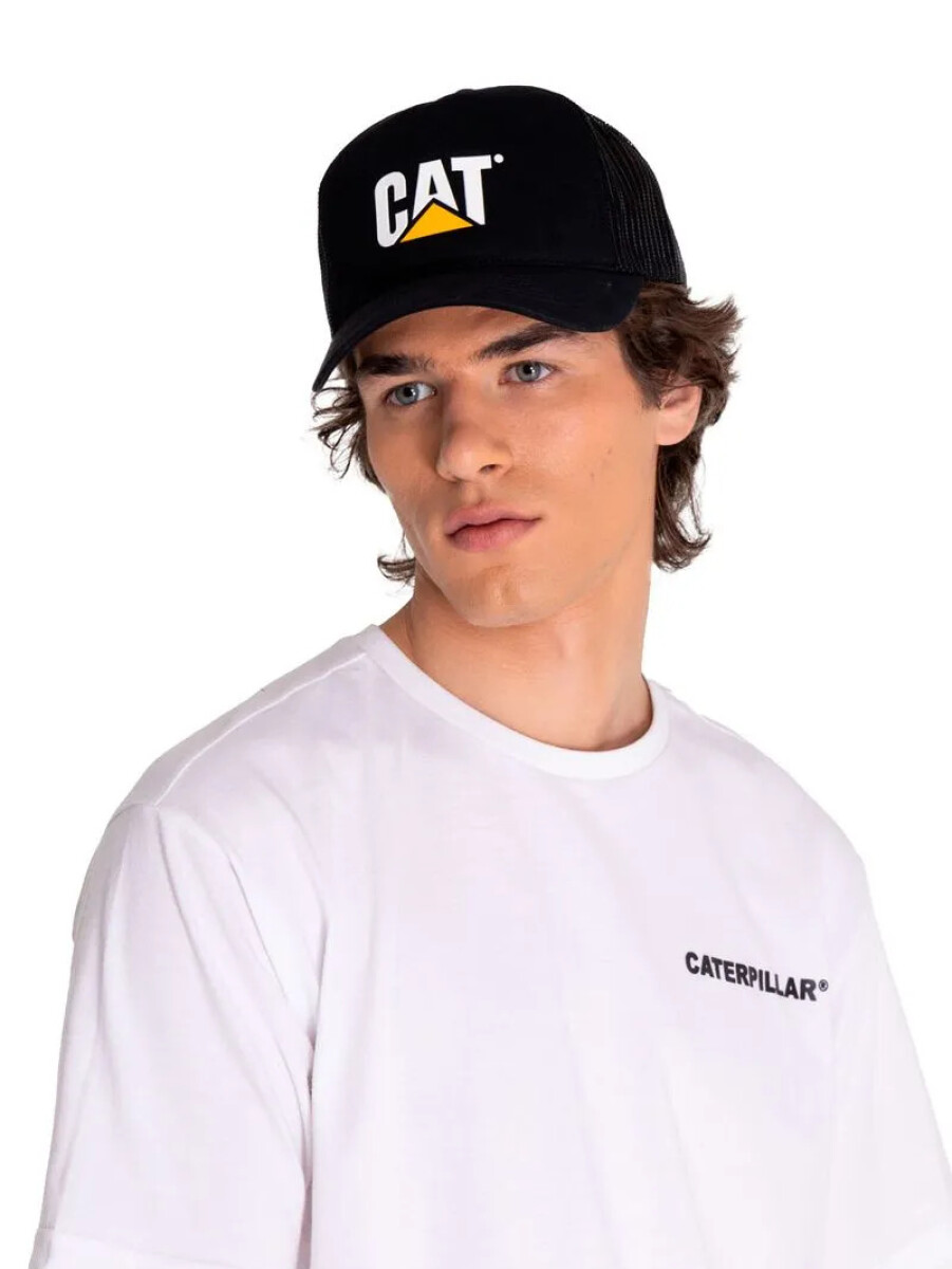 GORRO HOMBRE CAT LOGO MESH BACK F PITCH BLACK/TRADEMAR O/S 