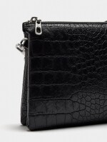 Bolso Bandolera Con Grabado Animal negro