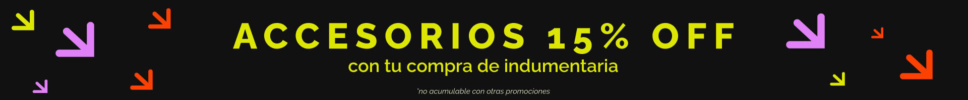 15% OFF Accesorios