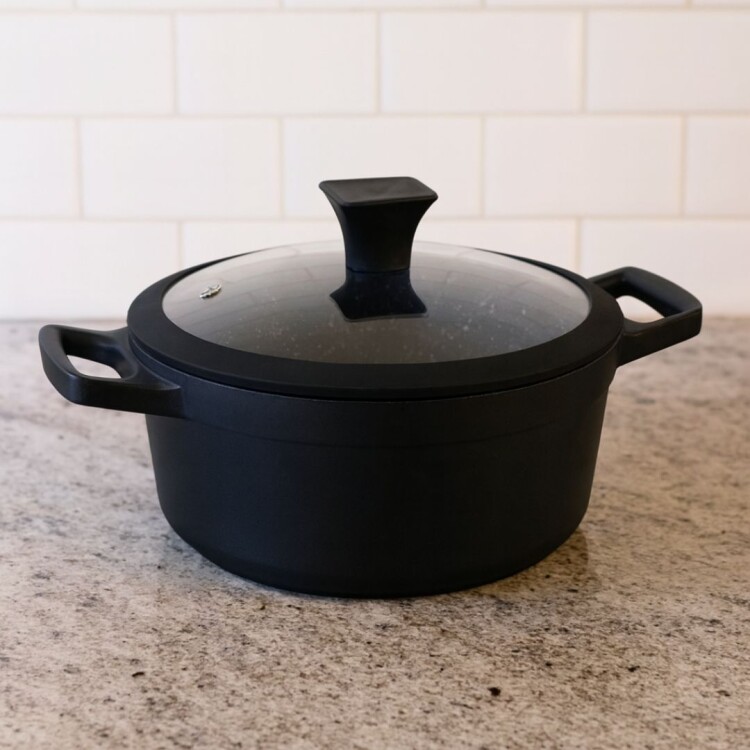 OLLA CACEROLA CUORI NERO 24CM 4,5 LITROS NEGRO