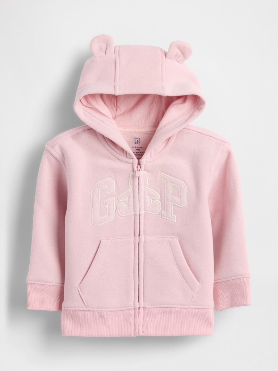 Canguro Con Cierre Logo Gap Bebé - Pure Pink 