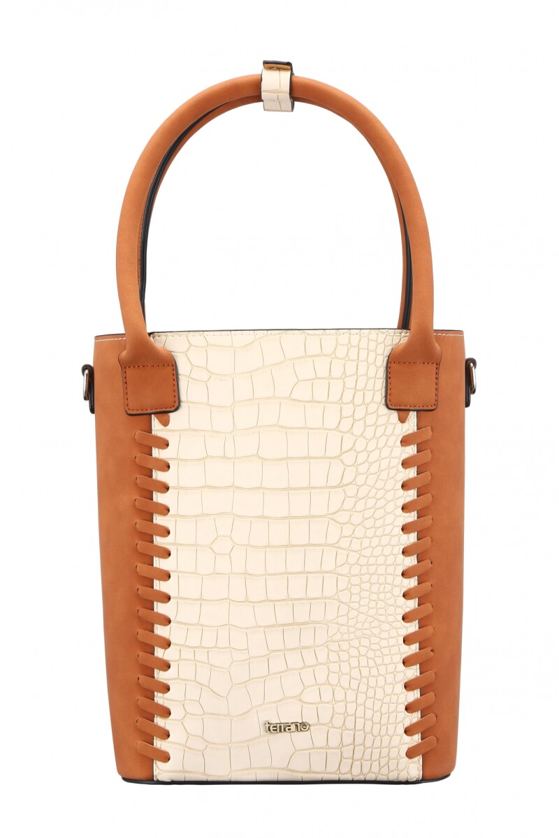 CARTERA MATERA TERRANO DE MANO BRANDY CROCO