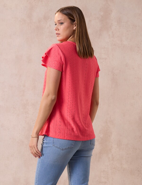 Blusa Pointelle CORAL