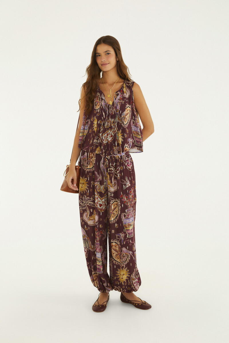 PANTALON BABUCHA Bordo