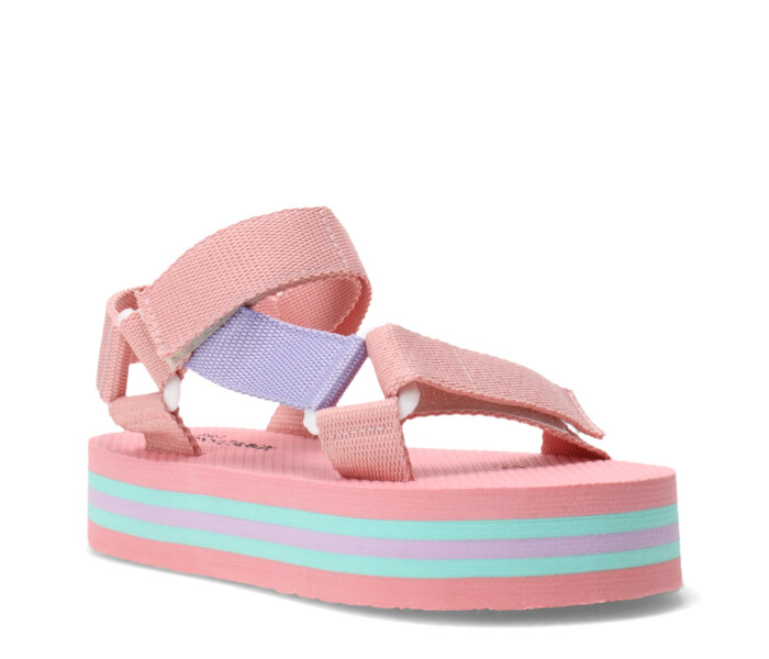 Sandalia de Niña Mini Miss Carol SOHO teva con plataforma de goma Rosado