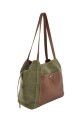 Bolso de cuero gamuza verde