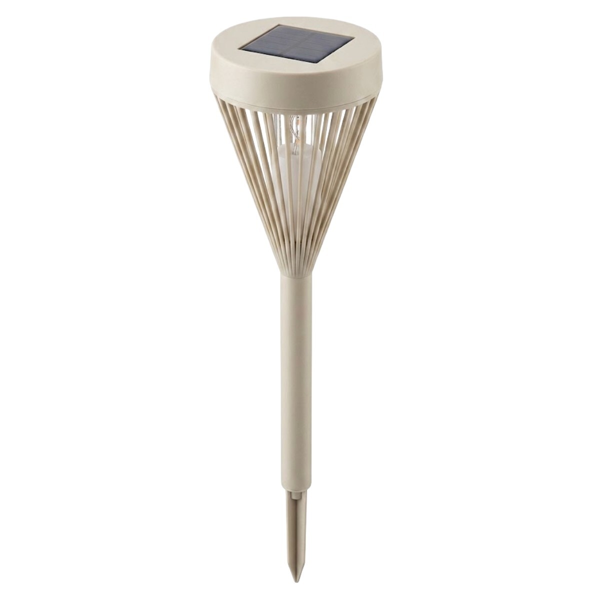 LAMPARA LED SOLAR BEIGE CL 43CM 