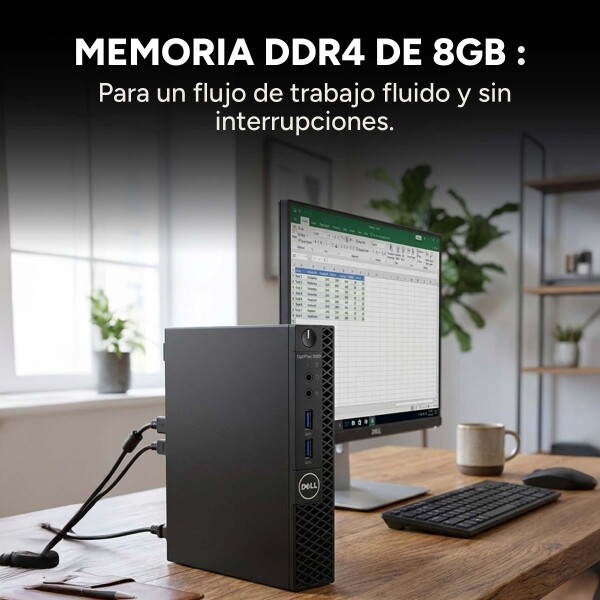 Mini Pc Dell i5-7500t 2.7 G 8Gb Ram 256Gb SSD Windows 11pro Color Negro