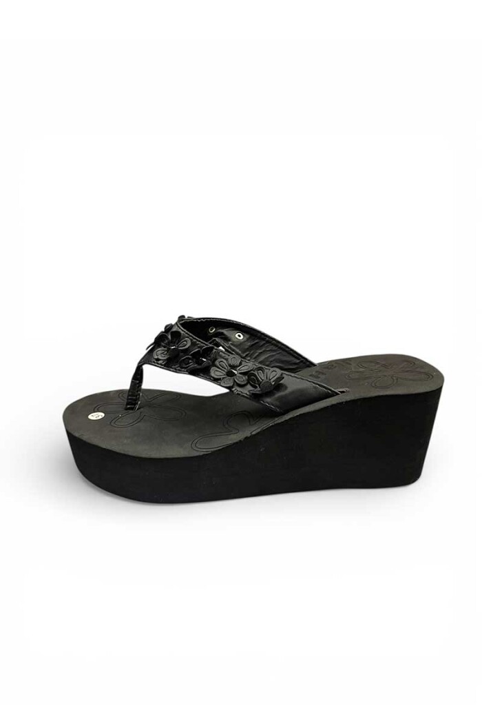 OJOTA PLATAFORMA FLORES Negro