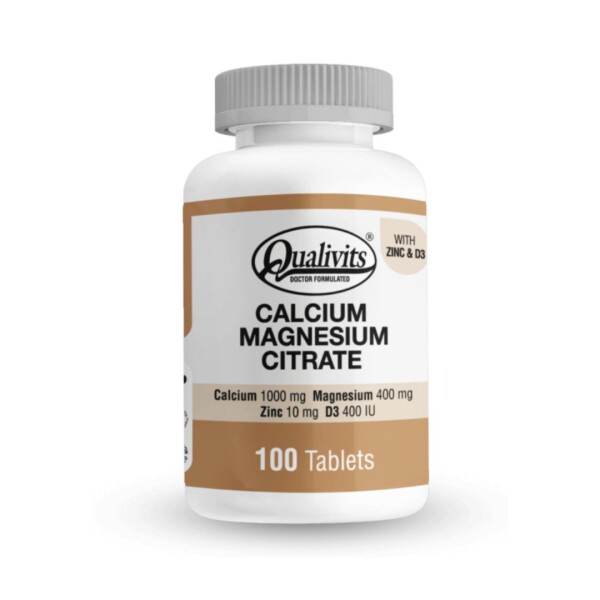 Calcium, Magnesium, Citrate & D3 Tabletas - Qualivits Calcium, Magnesium, Citrate & D3 Tabletas - Qualivits