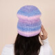 Gorro de lana degradé violeta