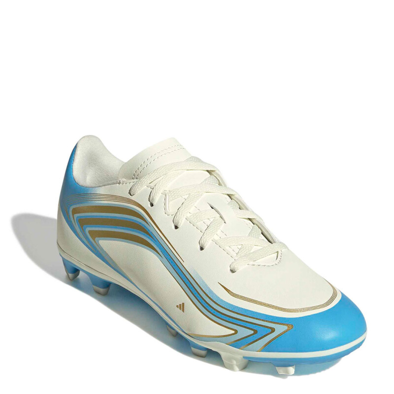 Championes de Niños Adidas Futbol F50 Messi Club Firm Ground Fg Blanco - Celeste