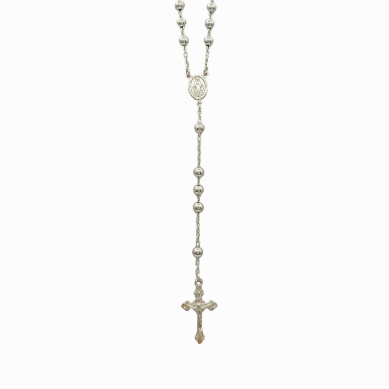 Rosario Virgen Milagrosa - Plata 925 - Sin Piedra - RO3011 Sinpiedra