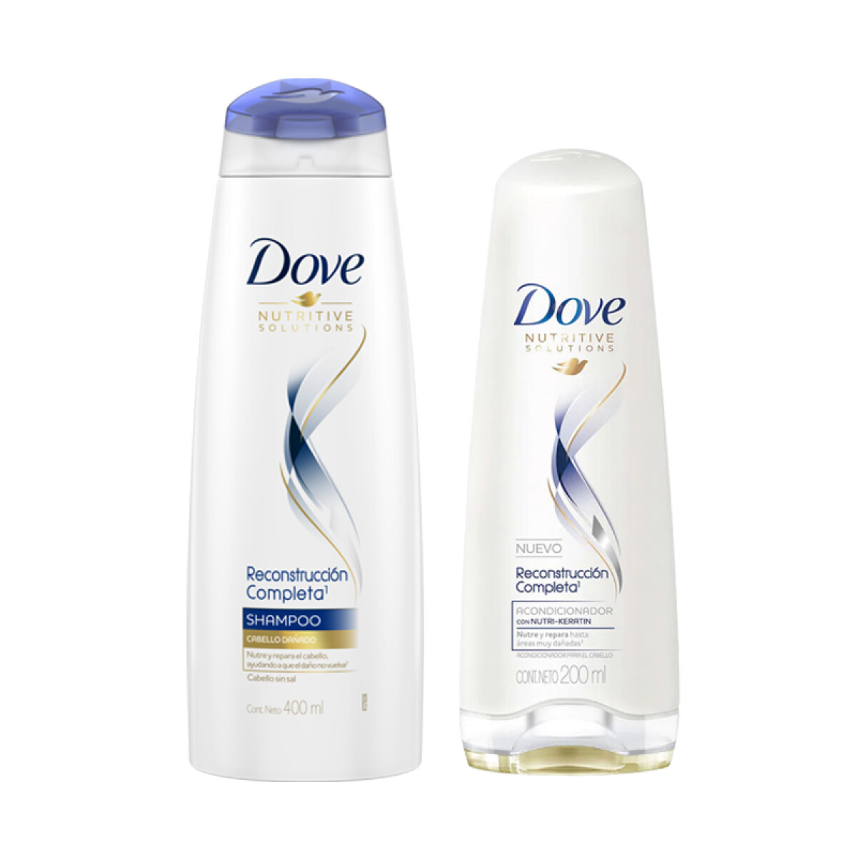 Pack DOVE Shampoo 400ml + Acondicionador 200ml - Reconstrucción Completa 