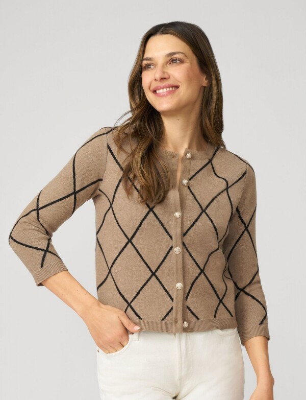 Cardigan Rombos TOSTADO