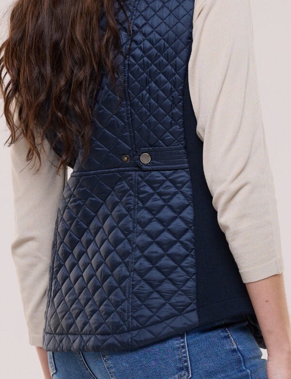 Chaleco Abrigo Ribete AZUL