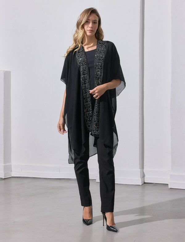 Kimono Noche NEGRO/PLATEADO