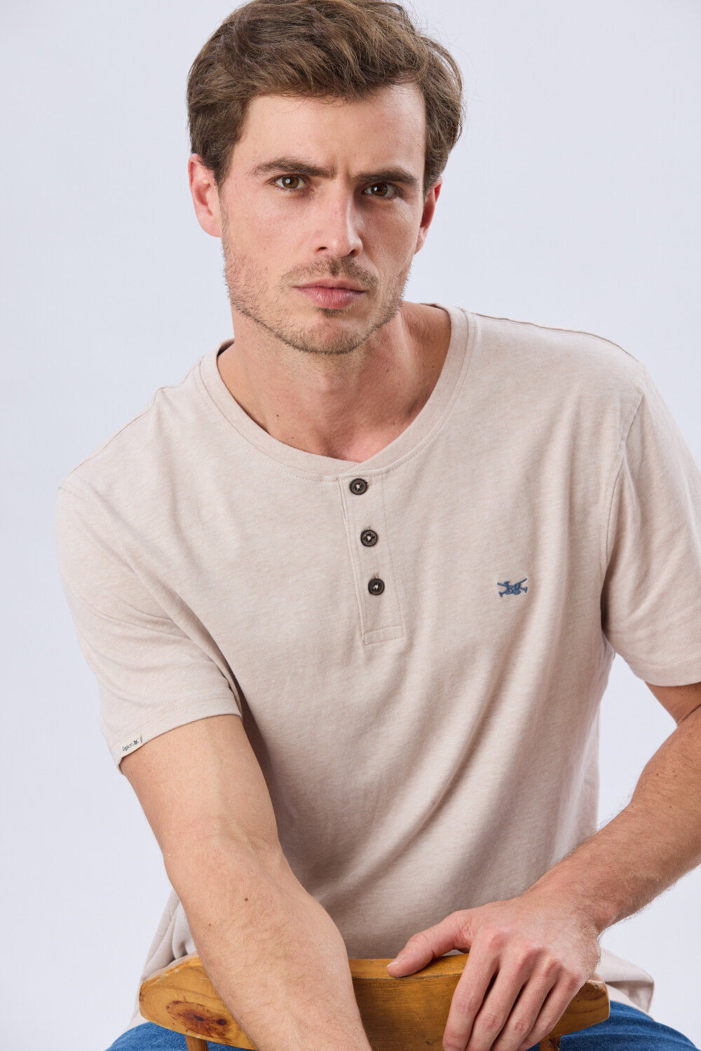 REMERA LISA DE ALGODÓN Beige