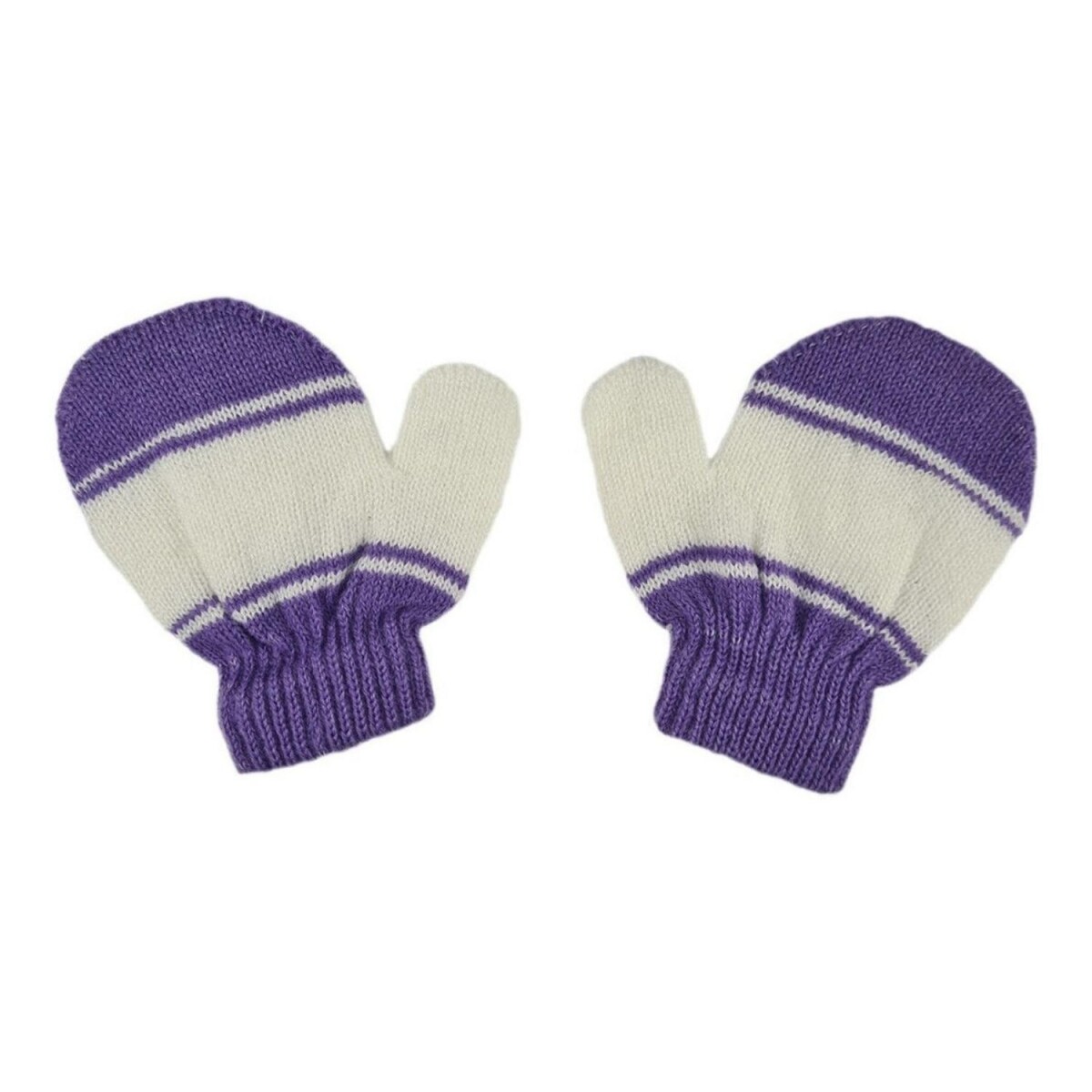 Guantes Niños Infantil Invierno Abrigaditos Frio Calidad - Variante Color Violeta/Blanco 