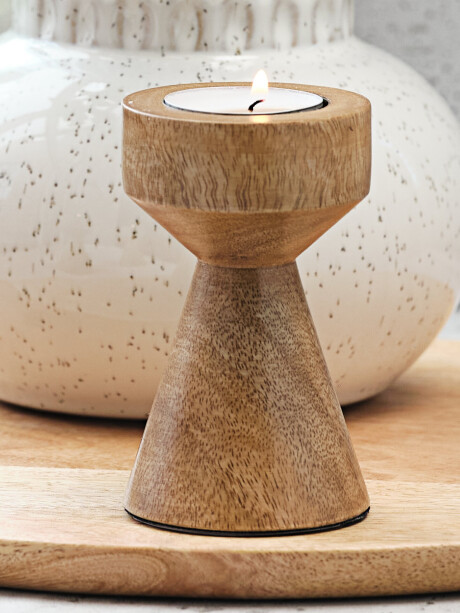 Portavelas JOHAN Ø6xA10cm madera Portavelas JOHAN Ø6xA10cm madera