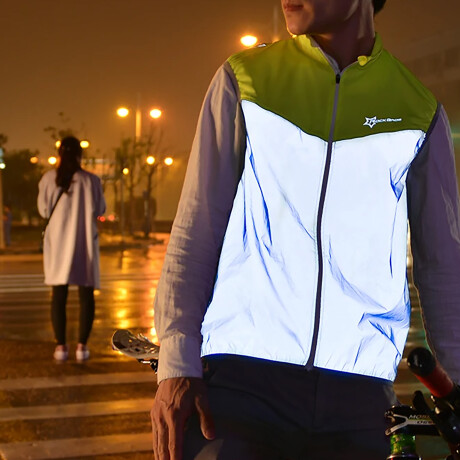 Rockbros - Chaleco Ciclista Unisex FGY1001 - Reflectante. Impermeable. Rompeviento. M. 001