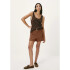 SHORTS FEM MARROM