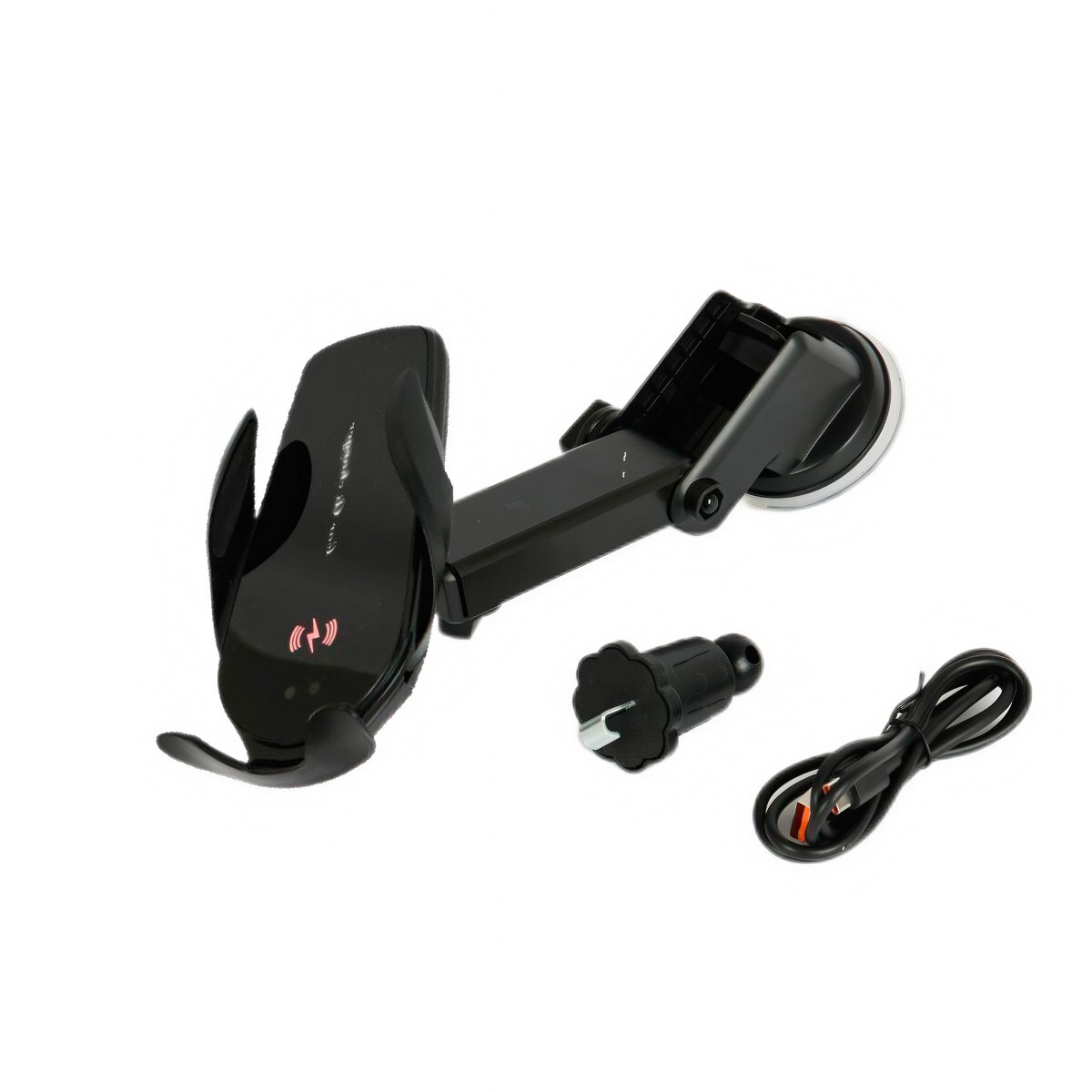 Soporte para auto con cargador inalámbrico rápido y ventosa 