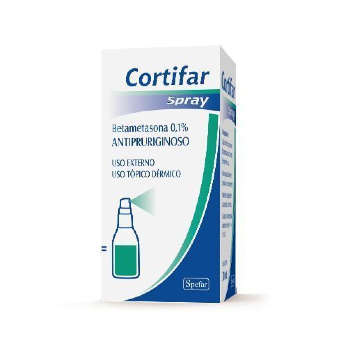 Cortifar Spray 30 Ml. 250 Dosis. 