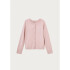 CARDIGAN FEM ROSA/GRAFITO