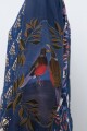 Camisa estampada patchwork floral azul marino