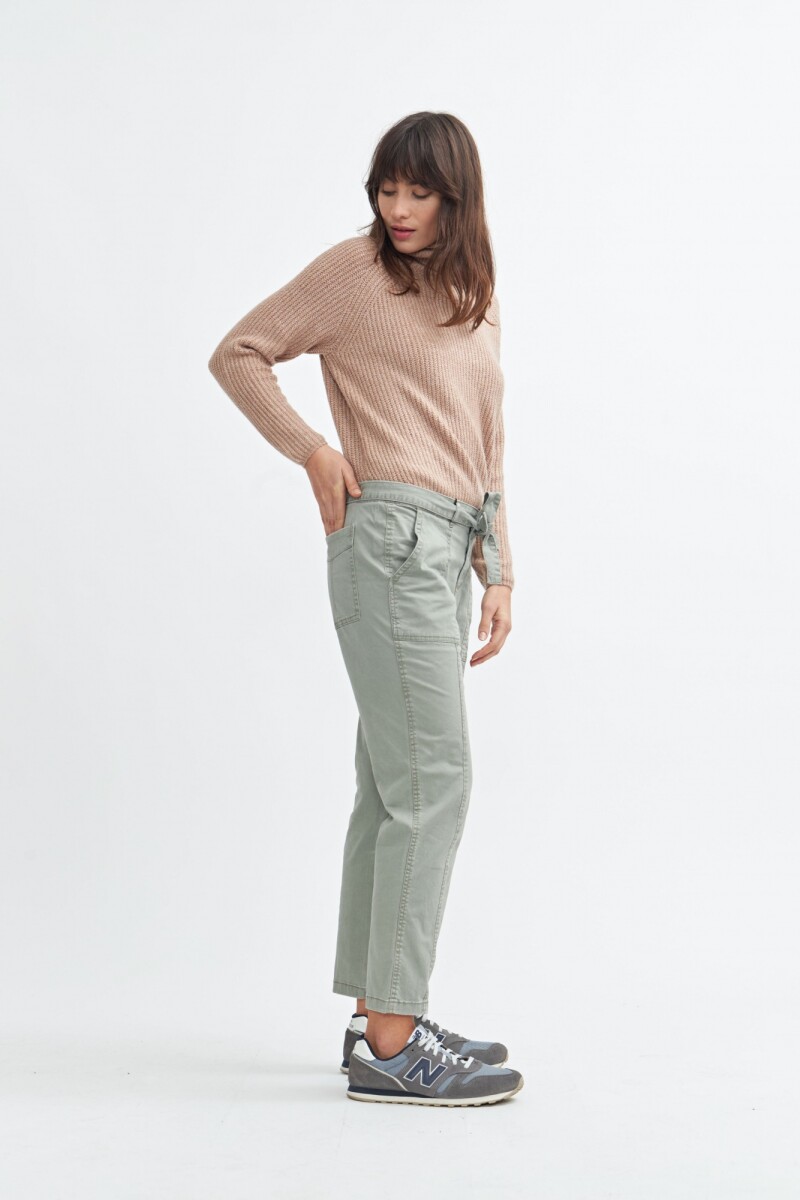 Pantalón de dama con lazo - Mujer VERDE