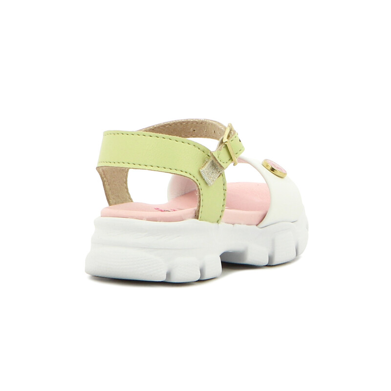 Molekhina Sandalia Casual S/blanca Tira C/hebilla Blanco-menta