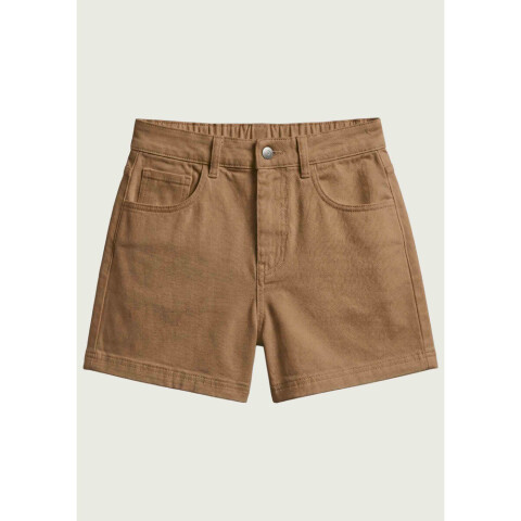 SHORTS FEM MARROM MEDIO