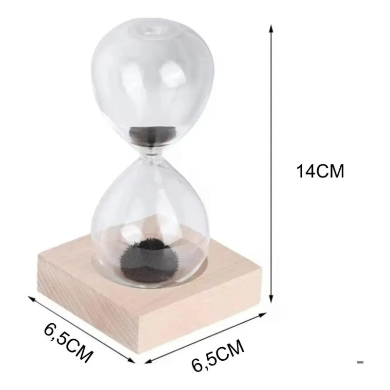 Reloj De Arena Deco Magnetico Negro Reloj De Arena Deco Magnetico Negro
