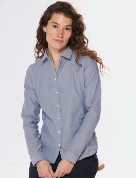 CAMISA LISA OXFORD Azul