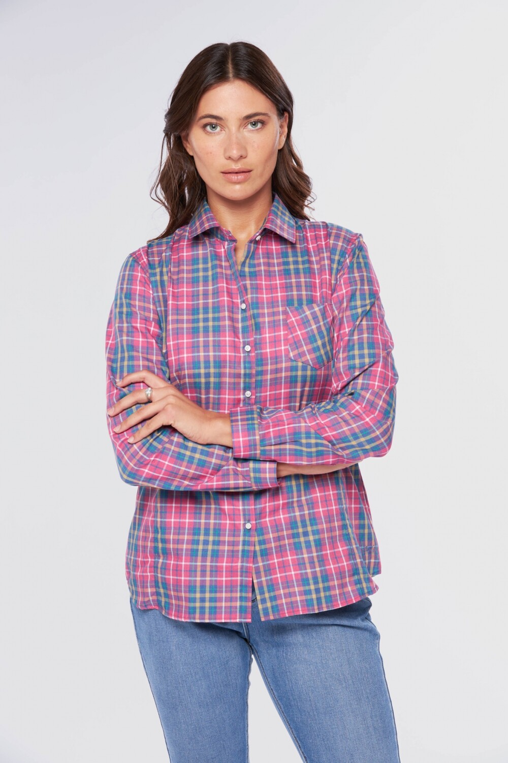 CAMISA CUADROS Rosa