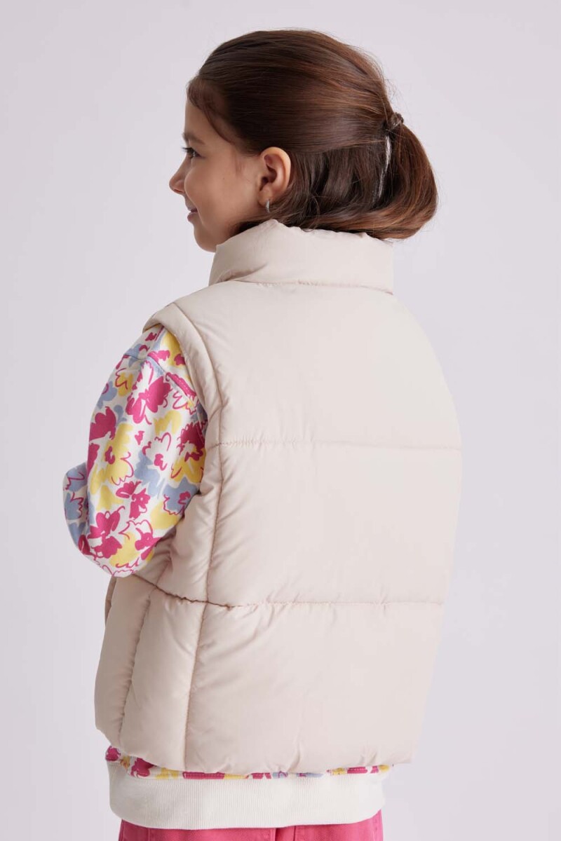 Chaleco abrigo Beige