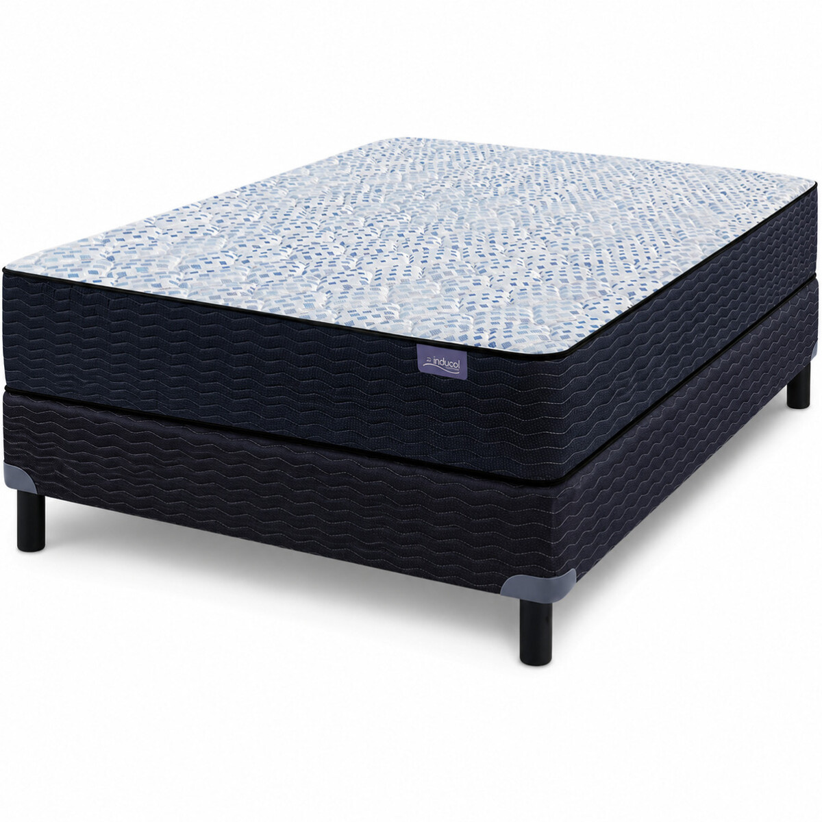 Conjunto sommier y colchón de espuma Inducol Linea Dorada 2 plazas 140x190 