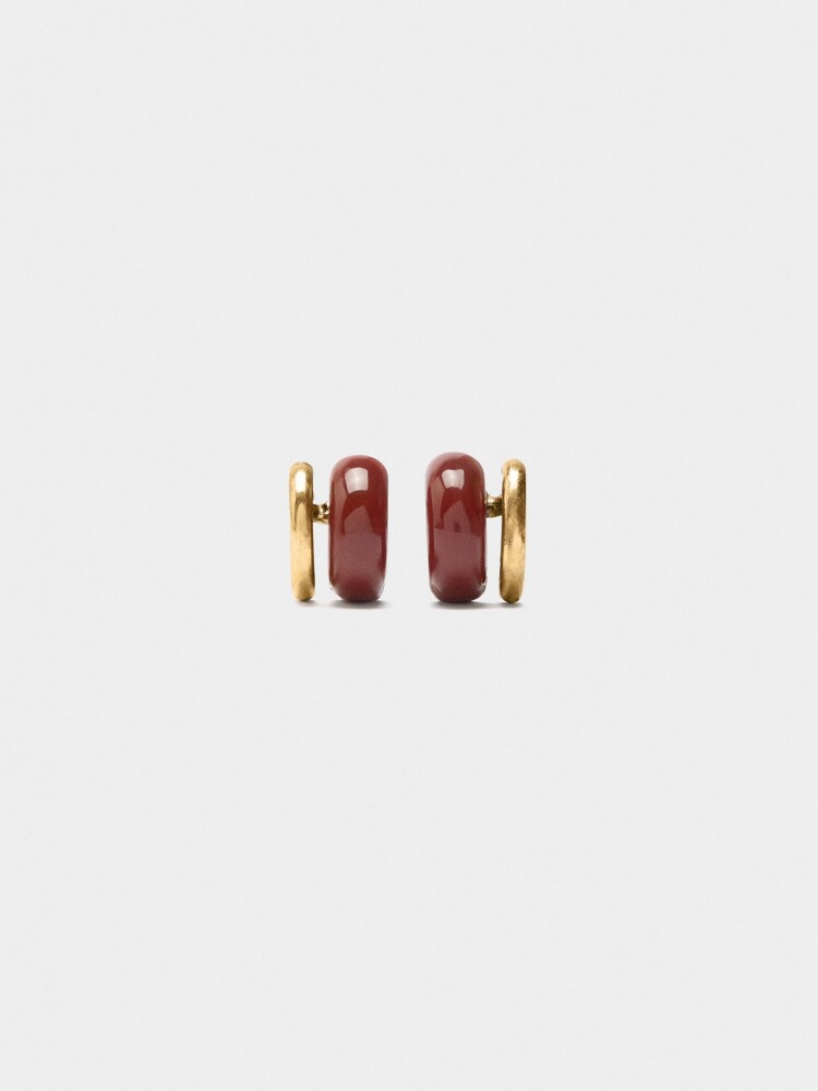 Aros Abiertos Efecto Doble marron