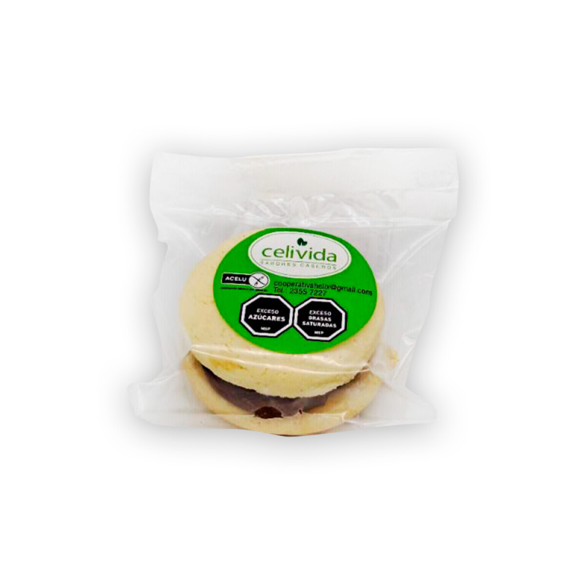 Helix Alfajor Dulce De Leche Sin Gluten Celivida 