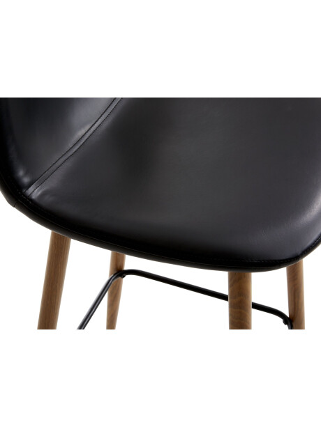 Taburete de bar JONSTRUP polipiel negro/color roble Taburete de bar JONSTRUP polipiel negro/color roble
