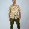 Camisa estampada Hawai Flower Beige