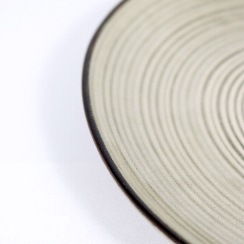 PLATO PLAYO CERAMICA VERDE ESPIRAL 20.5CM Unica