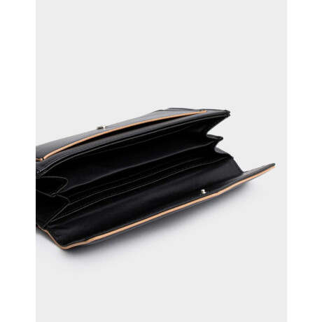 Billetera Fichero Solapa Negro