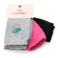 Medias de Mujer Miss Carol Media Embroidery pack X3 Negro / Fucsia / Gris