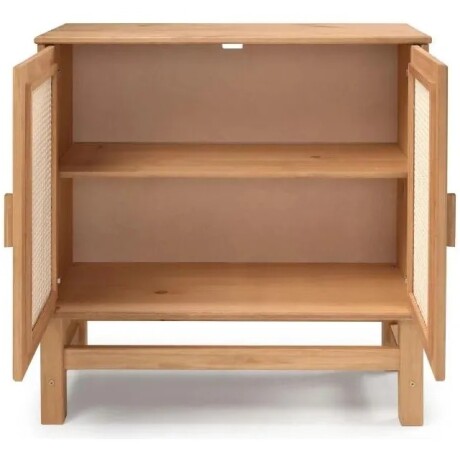 Armario bajo 2 puertas aparador - Madera maciza ratan natural Armario bajo 2 puertas aparador - Madera maciza ratan natural
