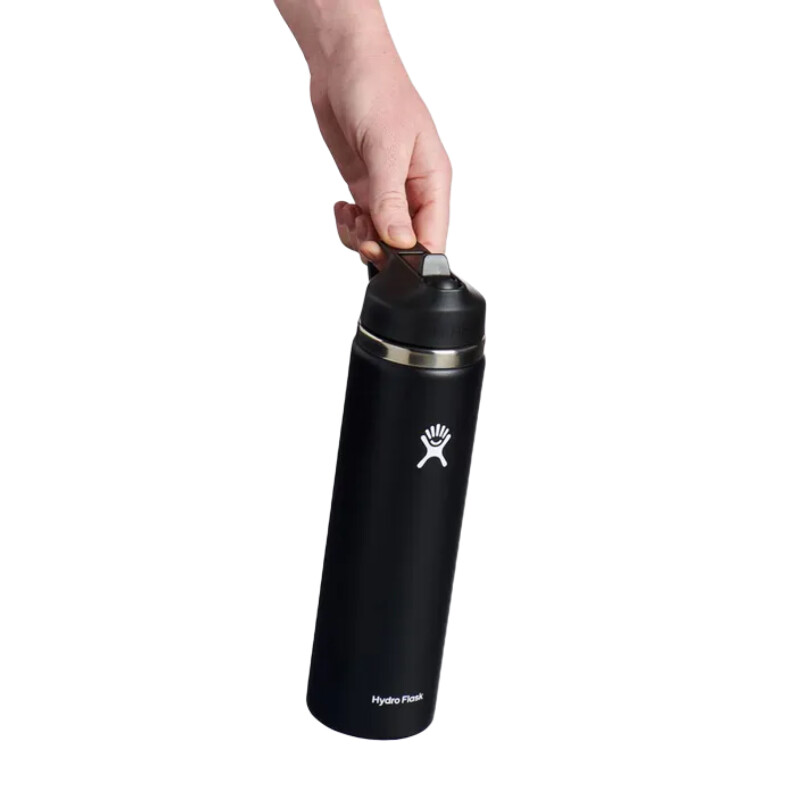 Botella Hydro Flask 24Oz Wide Flex Straw Cap - Negro Botella Hydro Flask 24Oz Wide Flex Straw Cap - Negro