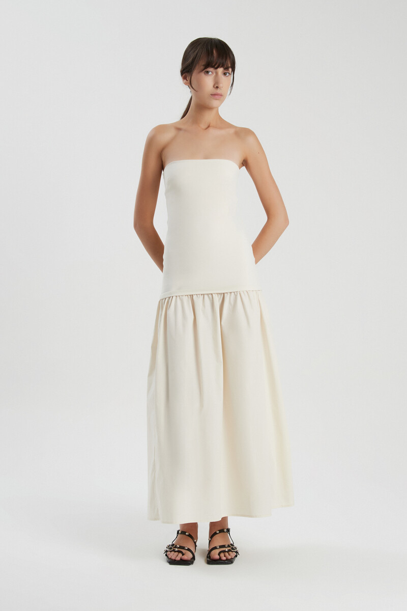 VESTIDO COLORADO Off White